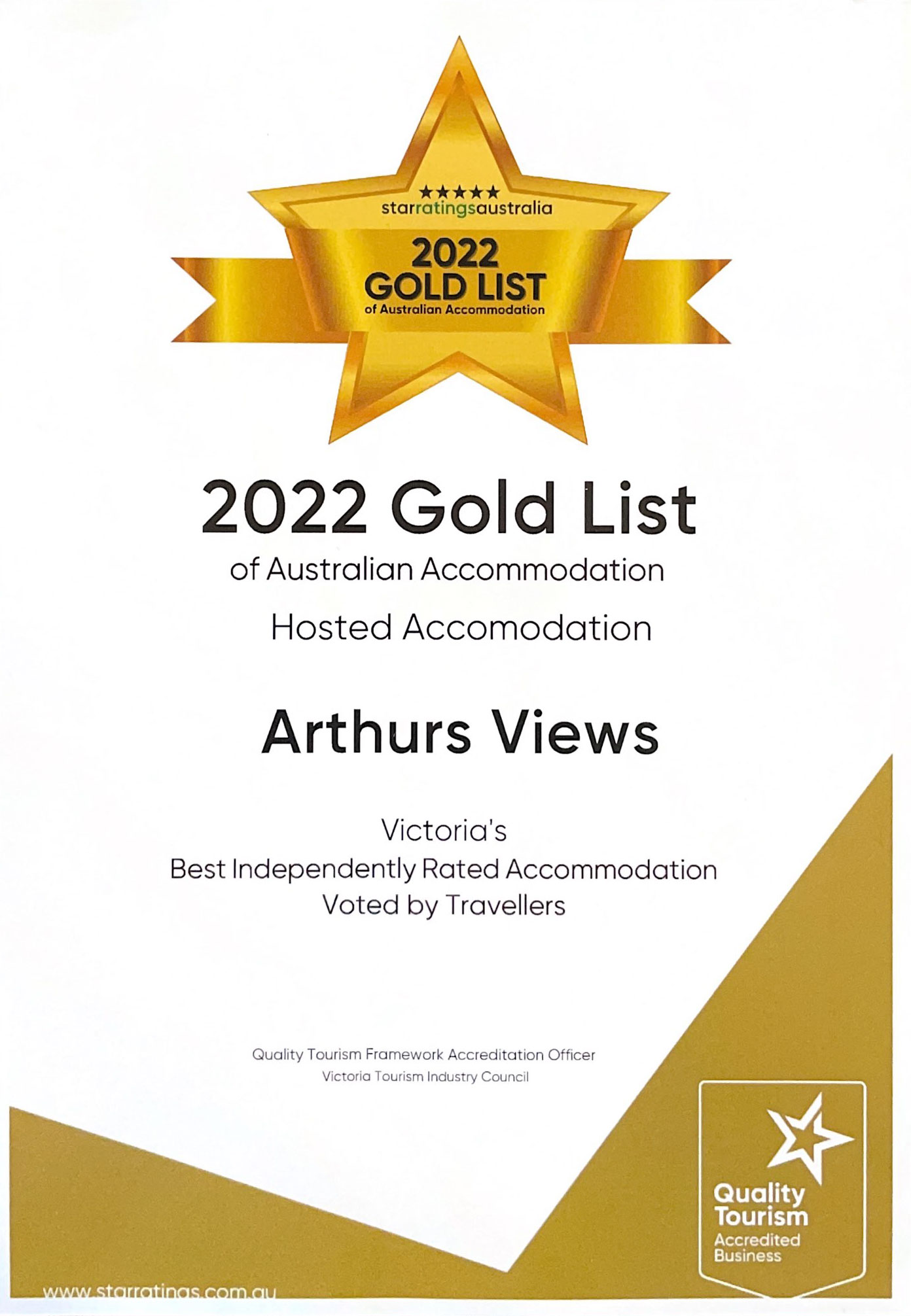 Gold List Accommodation